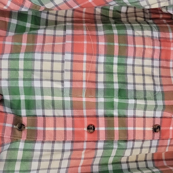 Plaid Button-Up Shirt in Green and Red - Picture 3 of 4